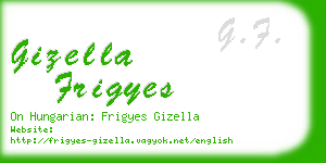 gizella frigyes business card